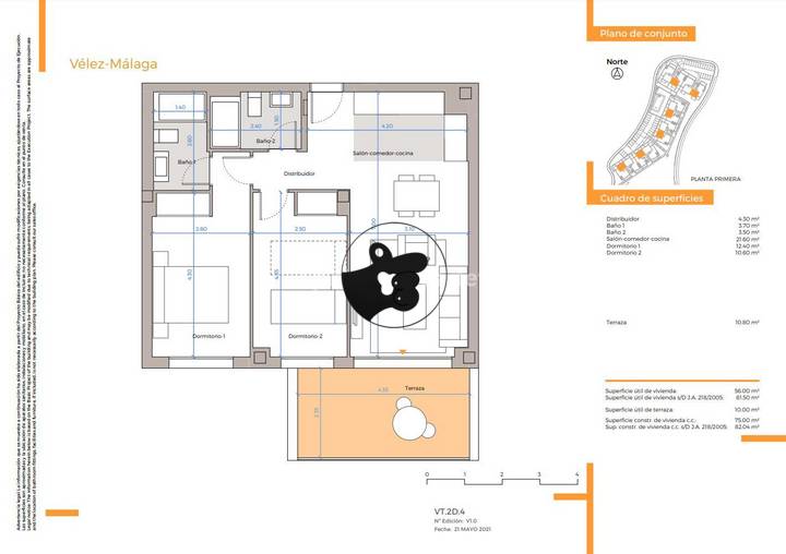 2 bedrooms apartment in Velez-Malaga, Malaga, Spain